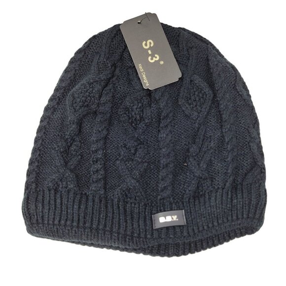 Women's Warm Winter Beanie Hat, Dark Grey - Picture 4 of 5